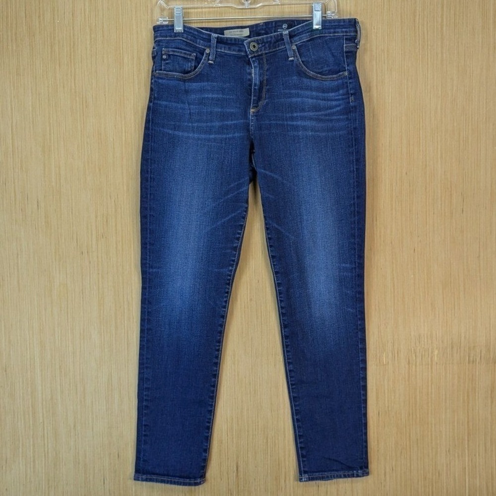 AG Adriano Goldschmied The Stevie Ankle Slim Straight Jeans Dark‎ Wash 31R